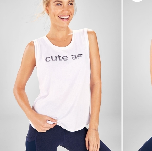 Fabletics Women's " Cute  af" Top. Size XS. - Picture 1 of 10